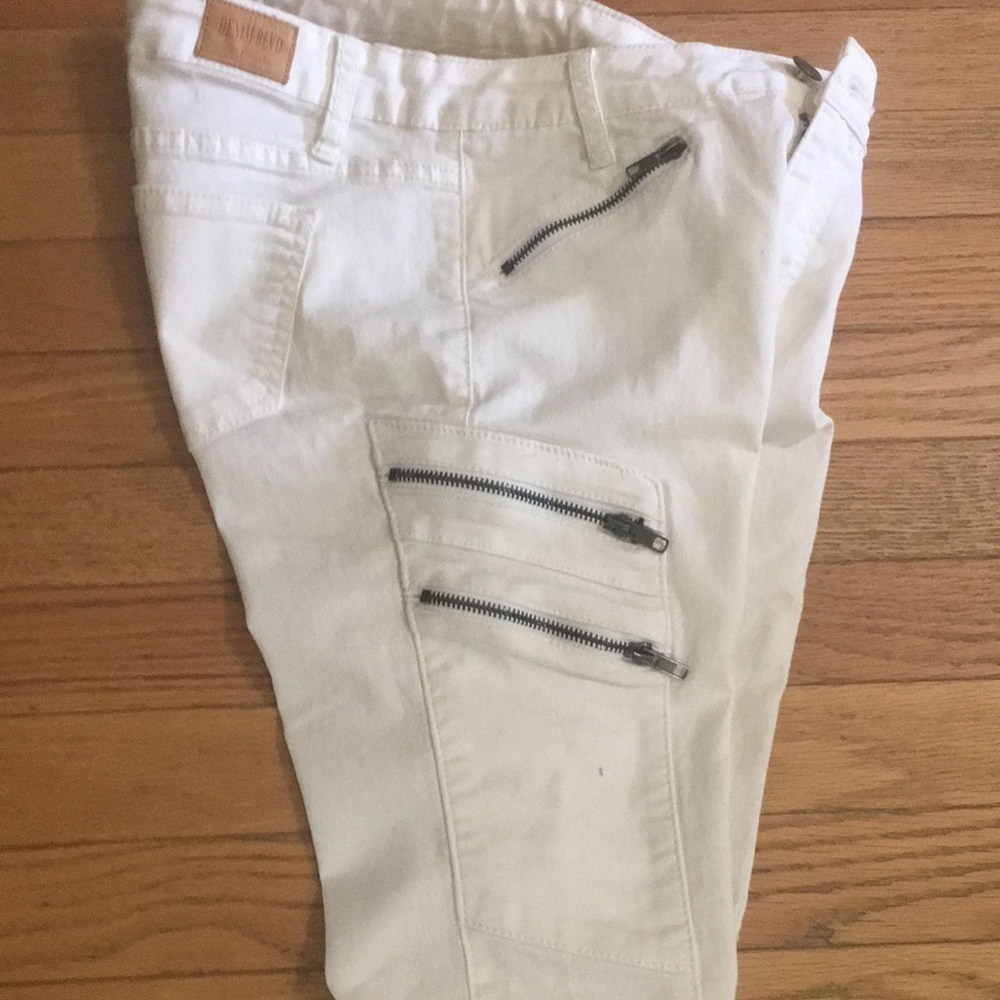 Denim Blvd white skinny jeans with zipper pockets - Picture 8 of 8